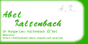 abel kaltenbach business card
